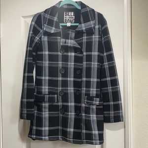 Billabong plaid double breasted jacket